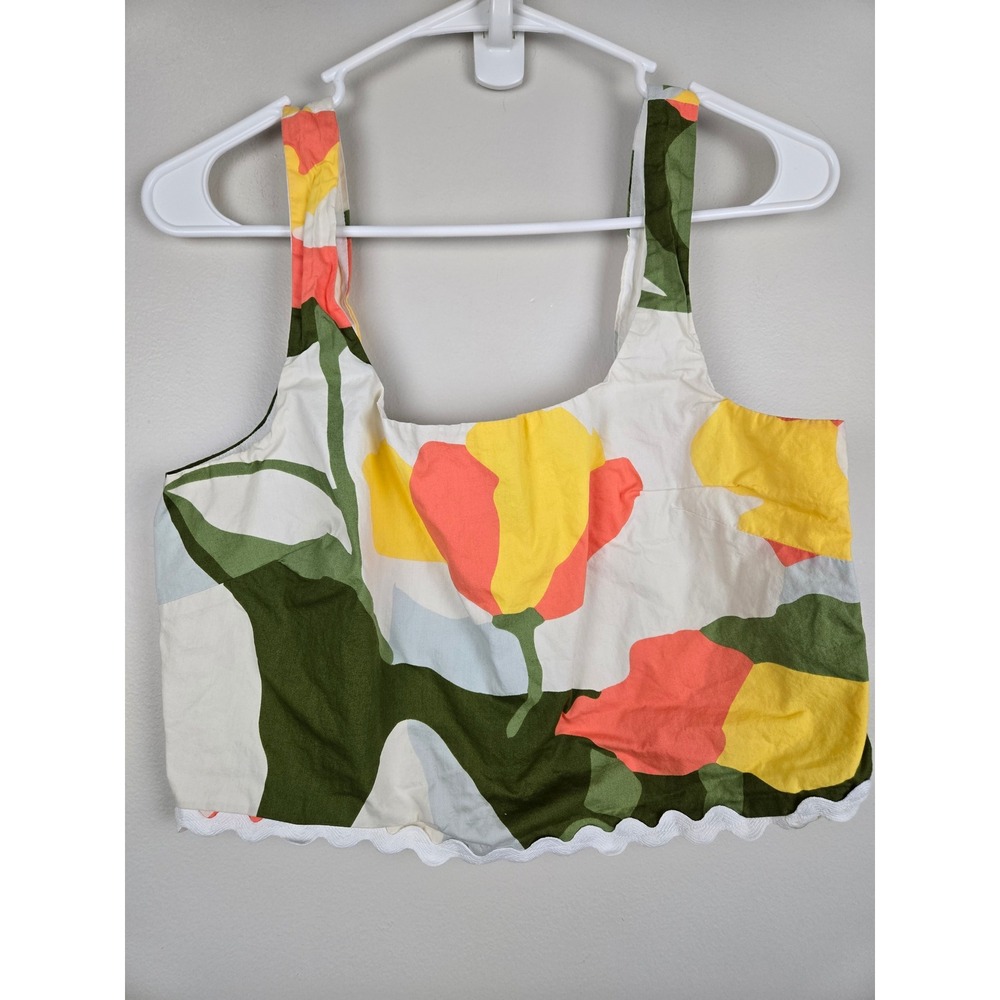 CeCe Womens Floral 2 Piece Set Crop Top Tiered Maxi Skirt Multicolor Size M - Picture 5 of 16